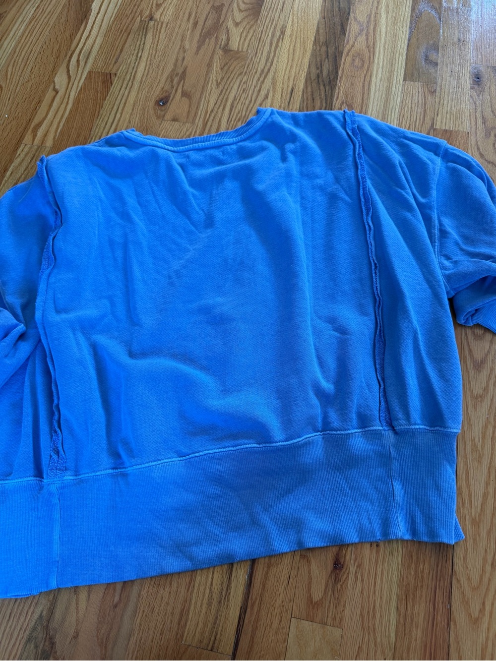 We The Free Bright Blue Pullover Sweatshirt size M - Picture 5 of 7